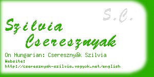 szilvia cseresznyak business card