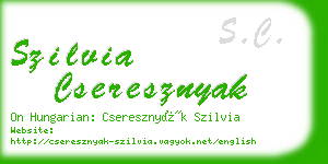 szilvia cseresznyak business card